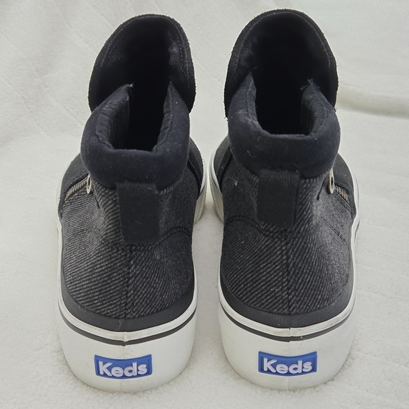 Keds Suede Ankle Booties Side Zip Up Casual Sneakers Black Size 8.5 - Picture 6 of 9